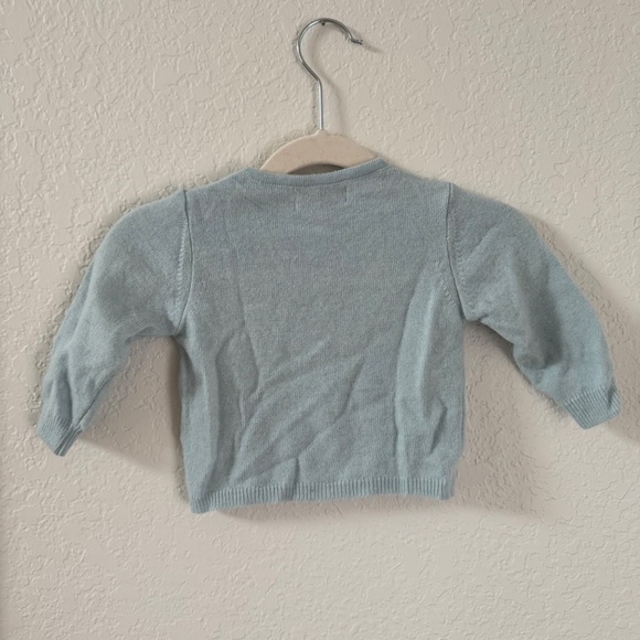 Trotters London Girls Cardigan with Embroidered Flowers - Picture 2 of 2